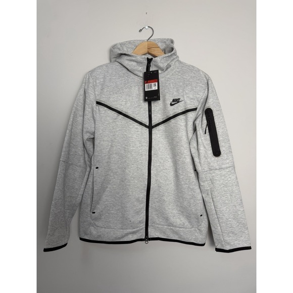Men's Nike Tech Fleece Windrunner Hoodie Jacket - Grey Heather - Large NEW